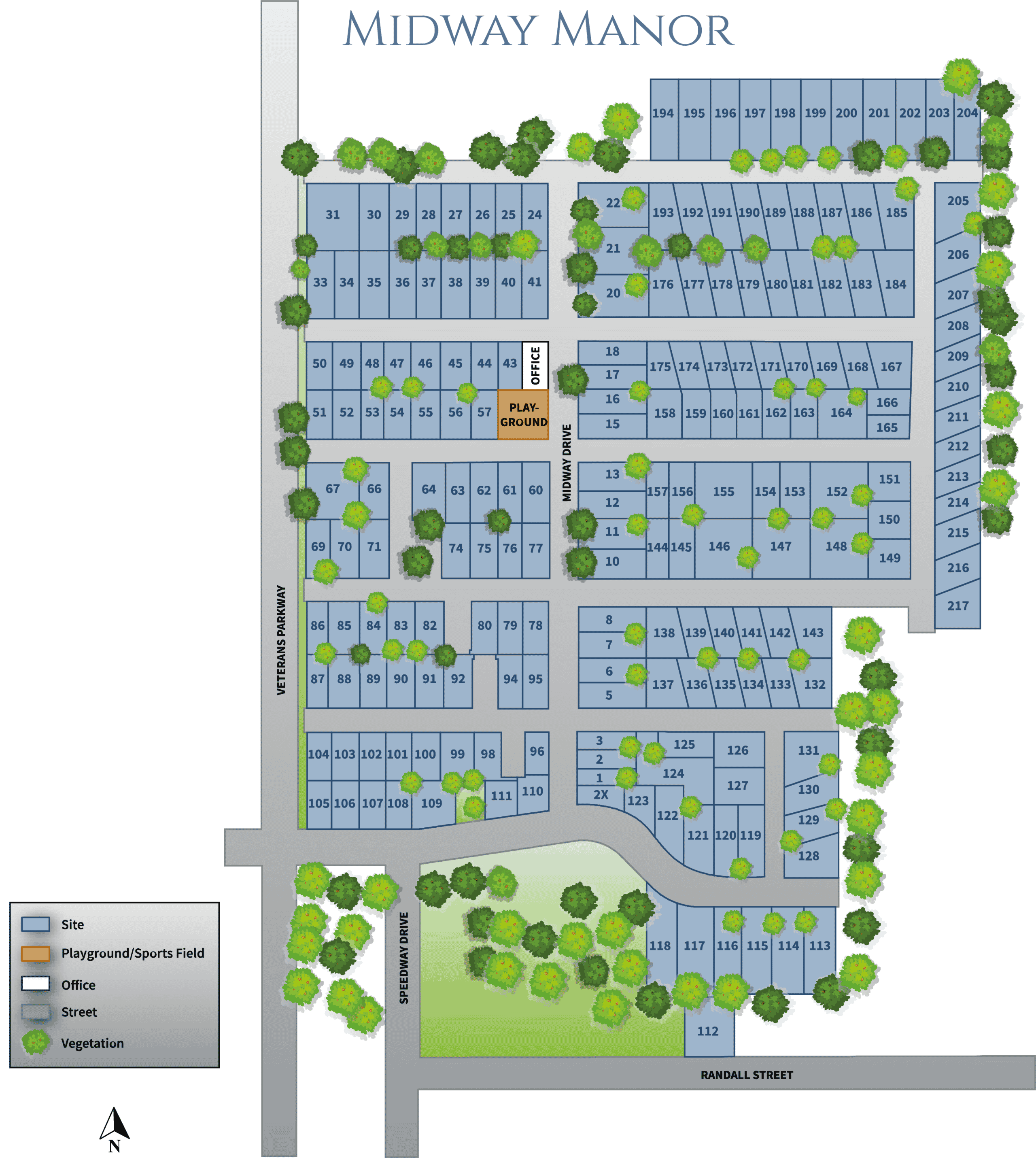 Midway Manor Site Map