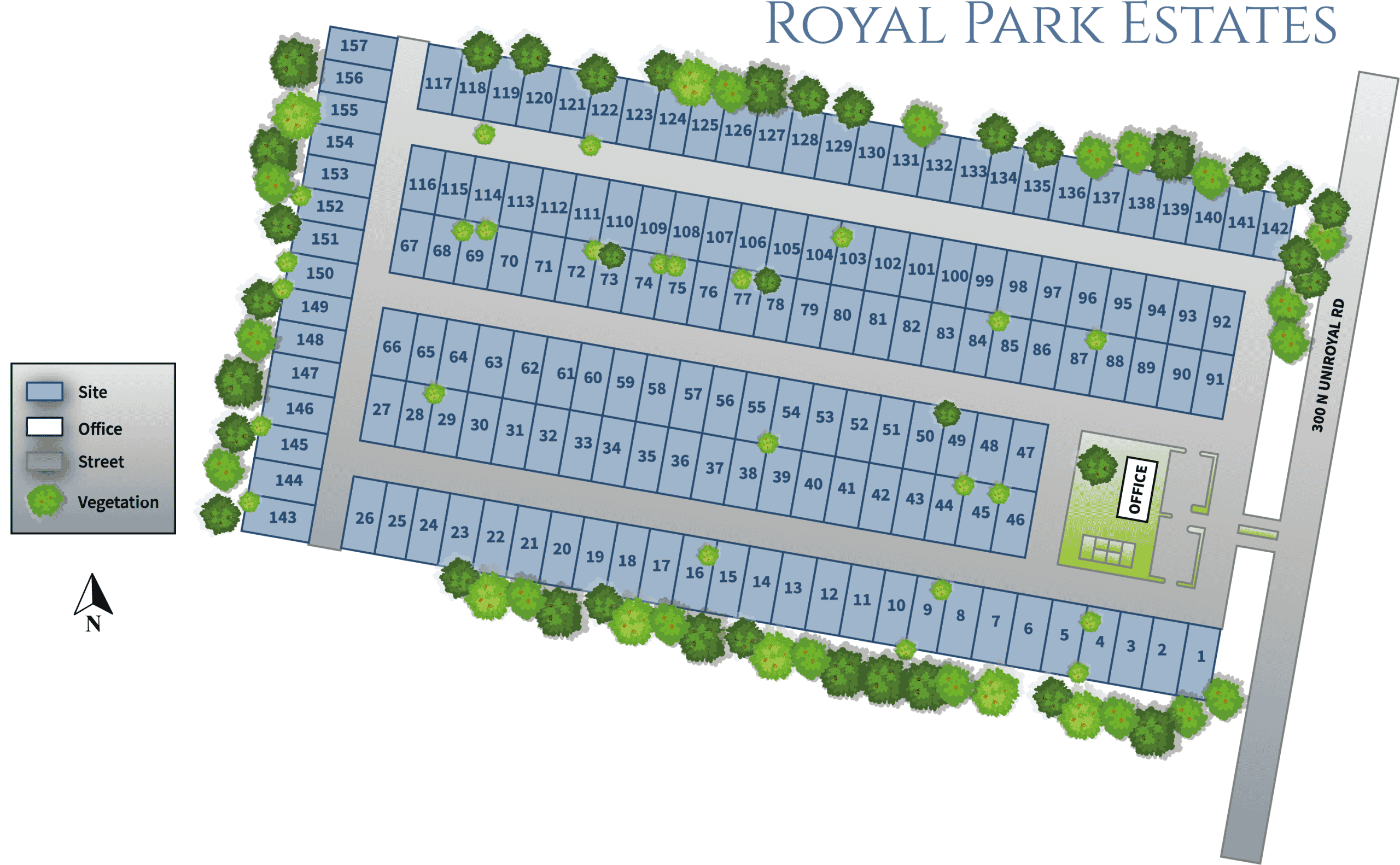 Royal Park Estates Site Map